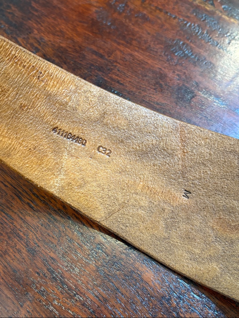 Vintage Ralph Lauren Brown Tooled Leather Cross Double Buckle Belt size Medium - Picture 13 of 16